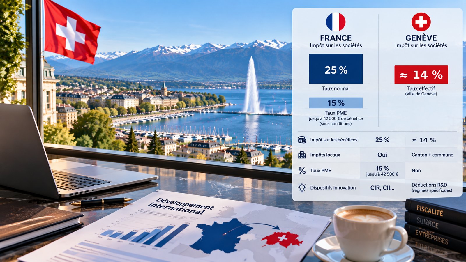 Comparatif de l’impôt sur les sociétés : France et Genève